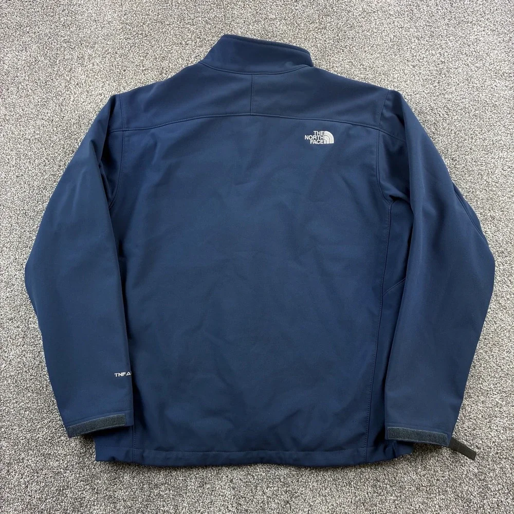 The North Face Apex Softshell Jacket Mens XL Blue Full Zip Fleece Lined Bionic